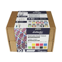 Сет на бои Pebeo за светол и темен текстил Setacolor Opaque / 10x45 ml