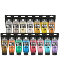 Сет на металик акрилни бои ACRYL PRO Kompozit 15x75 ml - 1