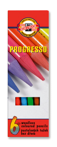 Сет пастелни моливи во лаковано пакување PROGRESSO - 6-делен