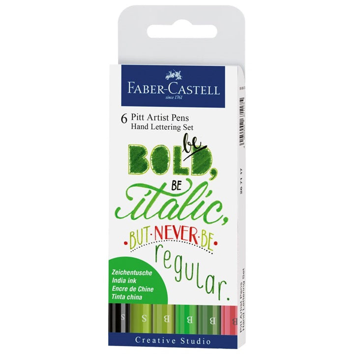 Сет PITT уметнички маркери set Hand Lettering Bold - 6 парчиња