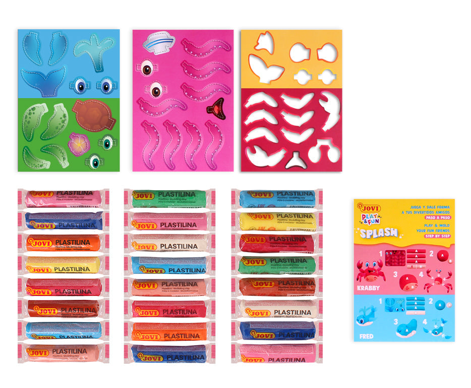 Сет пластелин за моделирање JOVI Play&Fun Splash 360 g во куферче