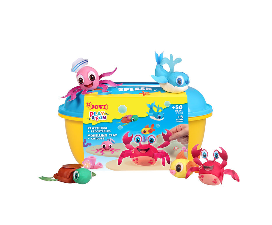 Сет пластелин за моделирање JOVI Play&Fun Splash 360 g во куферче