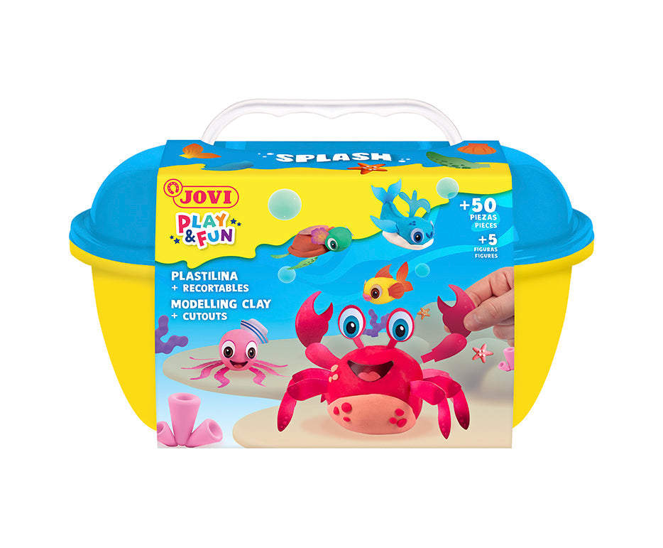 Сет пластелин за моделирање JOVI Play&Fun Splash 360 g во куферче