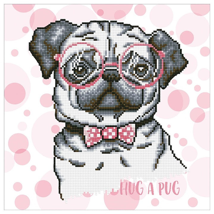 Сет со монистра Diamond Painting - Мопс 35 х 35