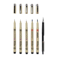 Сет технички пенкала Sakura Pigma Micron Manga 6 пар. црна