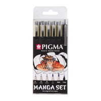 Сет технички пенкала Sakura Pigma Micron Manga 6 пар. црна