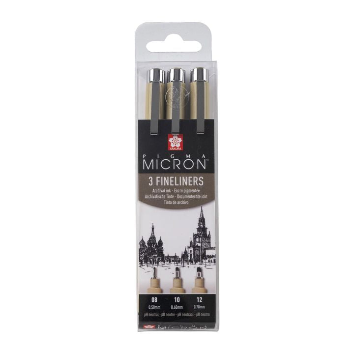 Сет технички пенкала SAKURA PIGMA MICRON сет BROAD 3 парчиња - 1