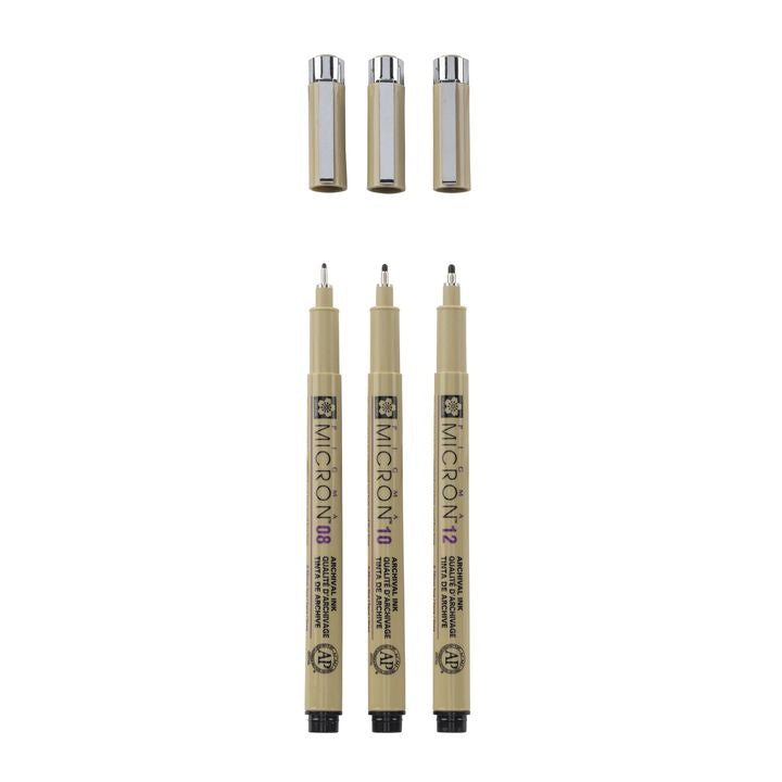Сет технички пенкала SAKURA PIGMA MICRON сет BROAD 3 парчиња - 2
