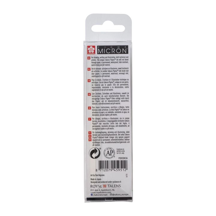 Сет технички пенкала SAKURA PIGMA MICRON сет BROAD 3 парчиња - 3