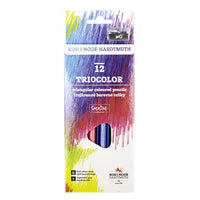 Сет триаголни боички со острилка Triocolor 12 парчиња