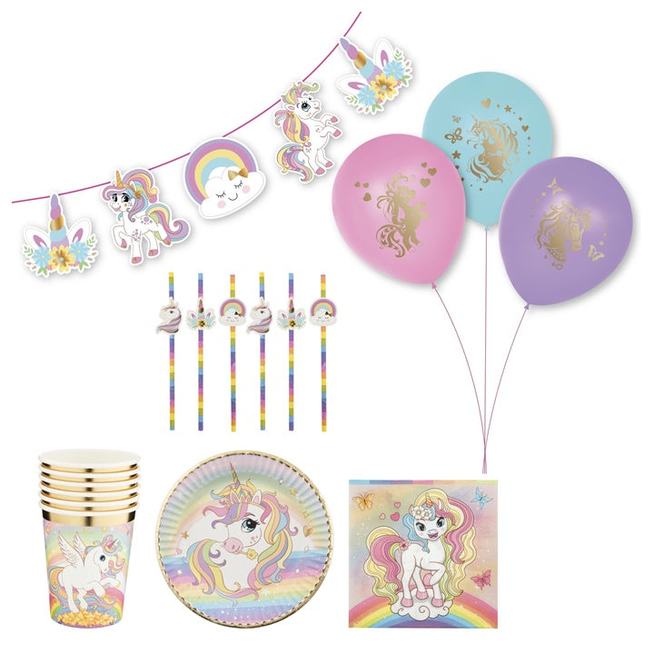 Сет за детски забави Unicorn 43 парчиња - 2