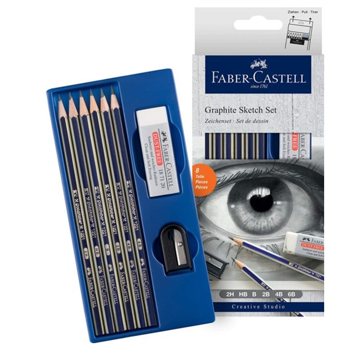 Сет за скицирање Faber-Castell - 8 парчиња