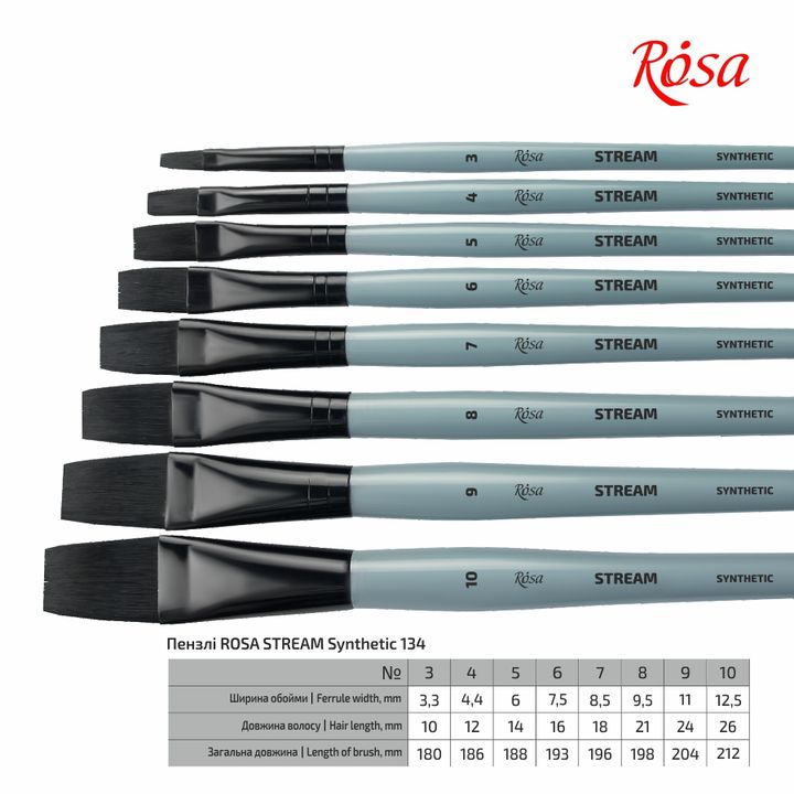 Синтетичка рамна четка ROSA STREAM 134 - 5