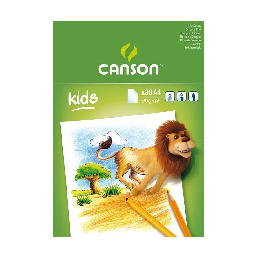 Skicovací blok CANSON Kids 90 g/m² – 30 listov, formáty A5 – A4