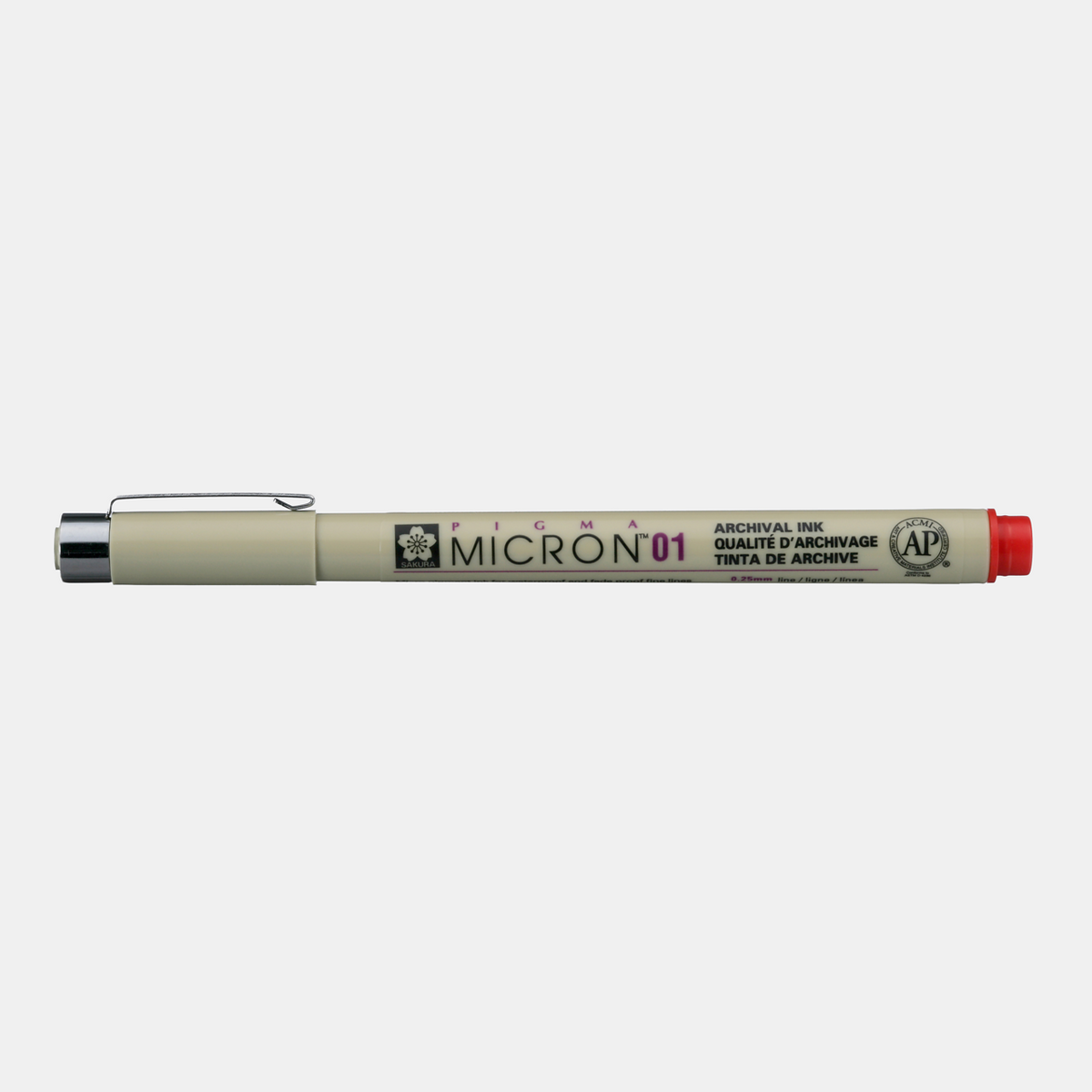 Фломастер за техничко цртање SAKURA Pigma Micron RED – 01 0,25 mm