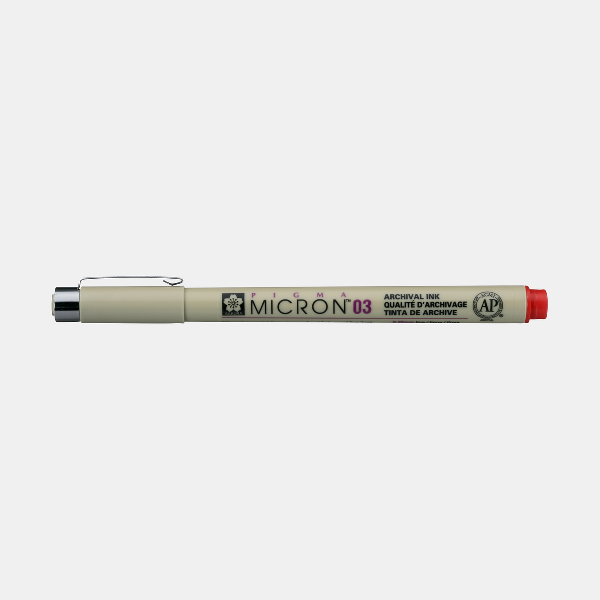 Фломастер за техничко цртање SAKURA Pigma Micron RED – 03 0,35 mm