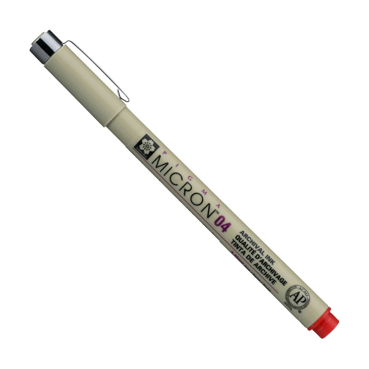 Фломастер за техничко цртање SAKURA Pigma Micron RED – 04 0,40 mm
