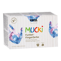 Светкави бои кои се нанесуваат со прст MUCKI - комплет 6 x 150 ml - 1