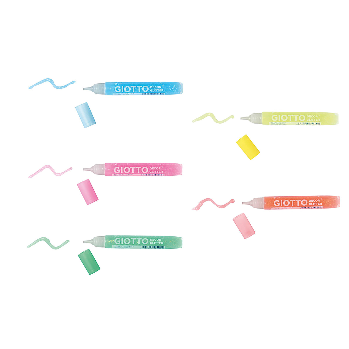 Светкаво лепило GIOTTO Glitter Glue неон бои 5 x 10 g
