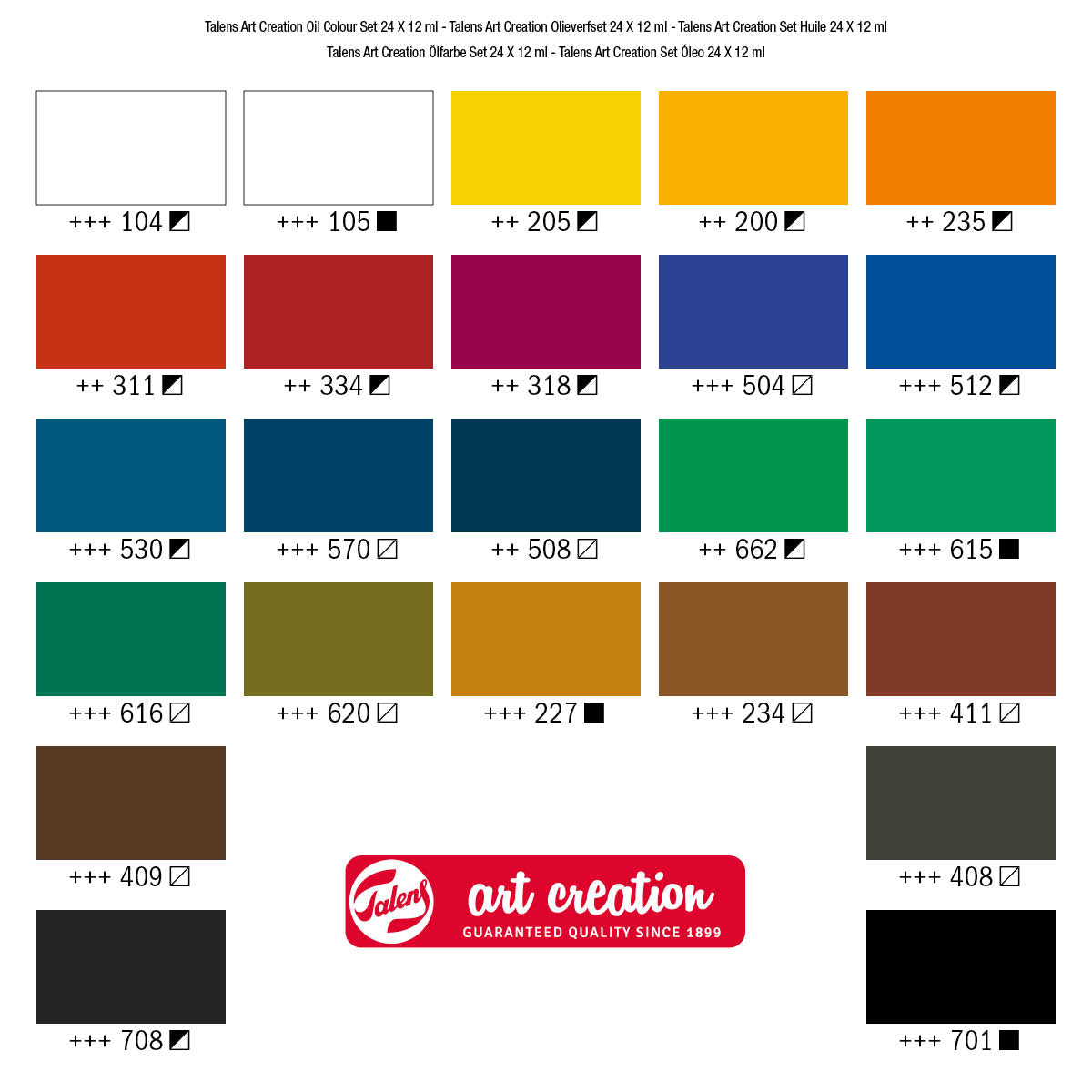 Сет маслени бои ROYAL TALENS Art Creation 24 x 12 ml