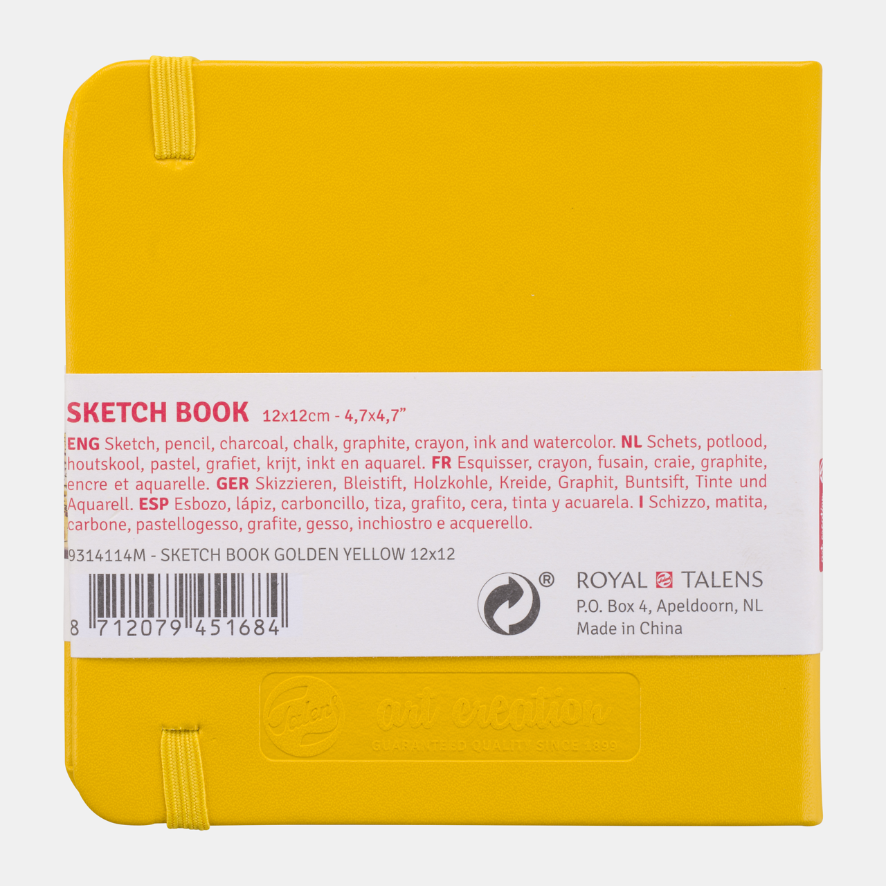 Блок за скицирање Talens Art Creation Golden Yellow 12 x 12 cm, 140 g/m², 80 листа