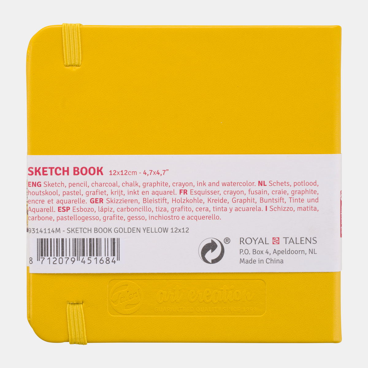 Блок за скицирање Talens Art Creation Golden Yellow 12 x 12 cm, 140 g/m², 80 листа