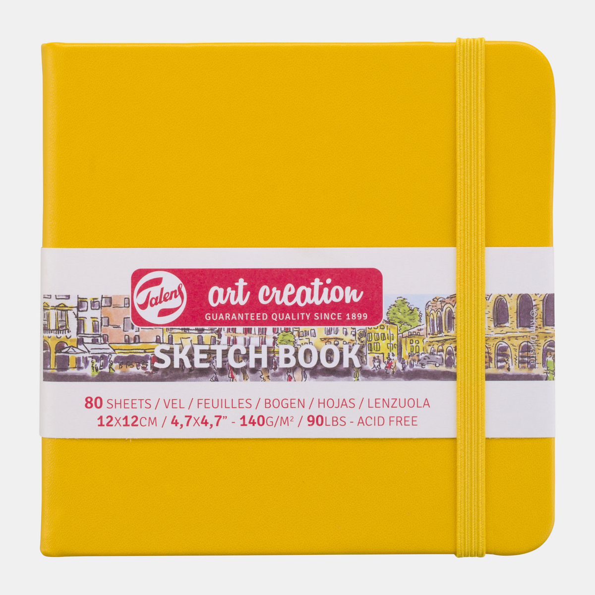 Блок за скицирање Talens Art Creation Golden Yellow 12 x 12 cm, 140 g/m², 80 листа