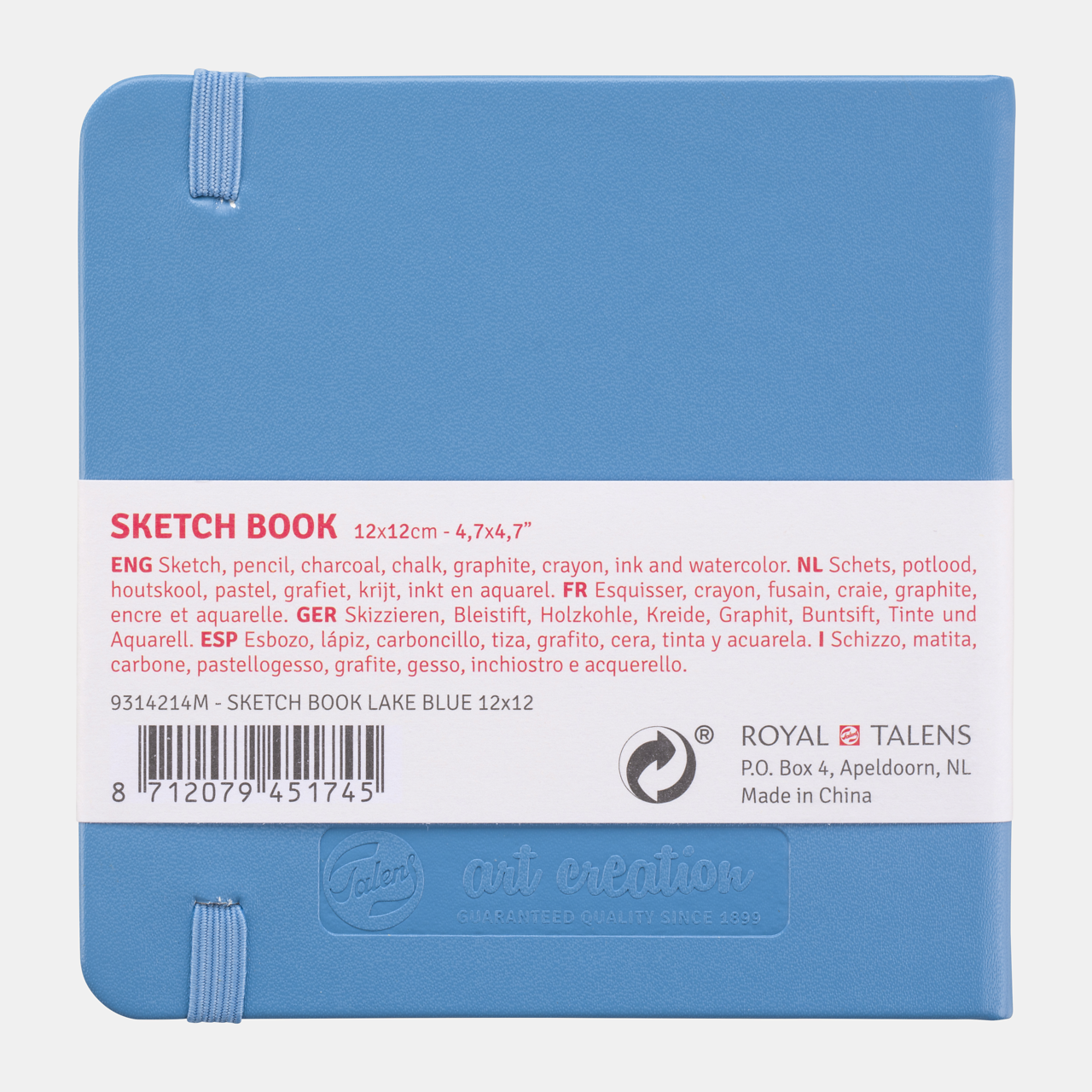 Блок за скицирање Talens Art Creation Light Blue 12 x 12 cm, 140 g, 80 листа