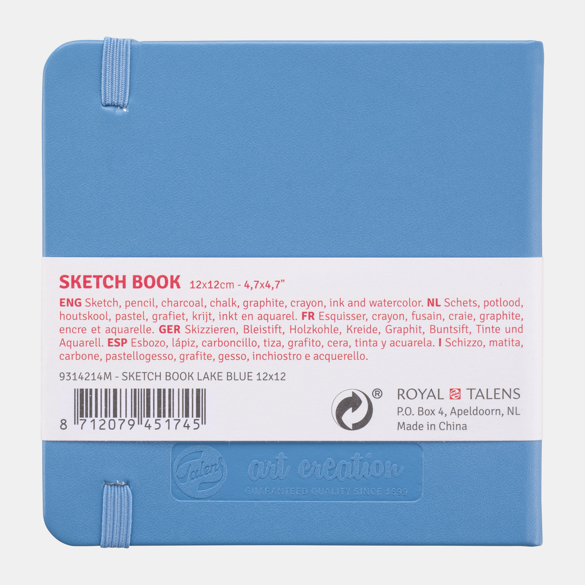 Блок за скицирање Talens Art Creation Light Blue 12 x 12 cm, 140 g, 80 листа