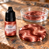 Течен металик пигмент за смола 5 ml – црвено златна (Red Golden)