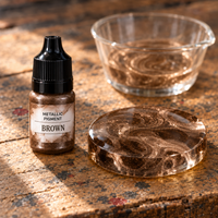 Течен металик пигмент за смола 5 ml – кафеава (Brown)