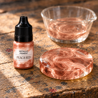 Течен металик пигмент за смола 5 ml – праска црвена (Peach Red)