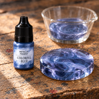 Течен металик пигмент за смола 5 ml – прелевачка сина (Colorful Blue)