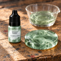 Течен металик пигмент за смола 5 ml – прелевачка зелена (Colorful Green)