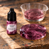 Течен металик пигмент за смола 5 ml – пурпурно црвена (Purplish Red)