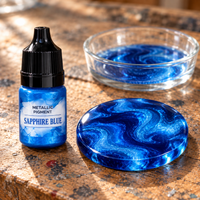 Течен металик пигмент за смола 5 ml – сафирно сина (Sapphire Blue)
