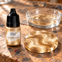 Течен металик пигмент за смола 5 ml – светло златна (Golden – light)