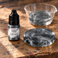 Течен металик пигмент за смола 5 ml – темносива (Dark Gray)