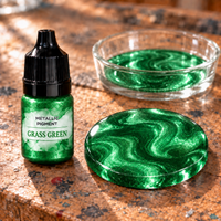 Течен металик пигмент за смола 5 ml – тревна зелена (Grass Green)