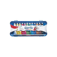 Темперни бои GIOTTO Extra Fine во туби со четка – 12 х