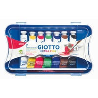 Темперни бои GIOTTO Extra Fine во туби со четка – 7 х