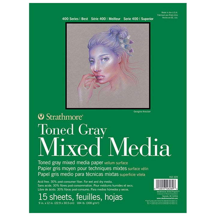 Тонирана хартија Strathmore Mixed media Сив - 2