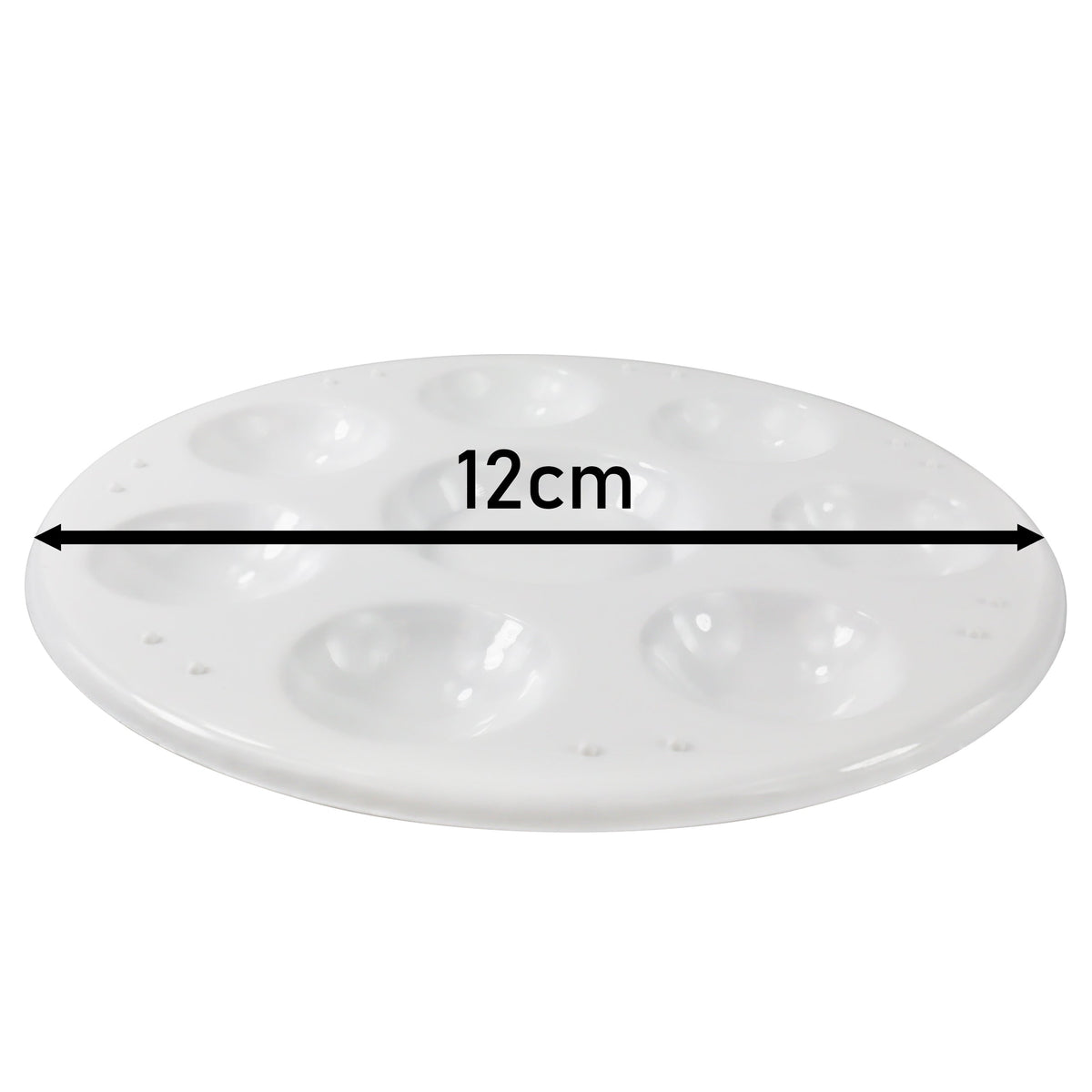 Тркалезна сликарска палета 12 cm | бела Phoenix
