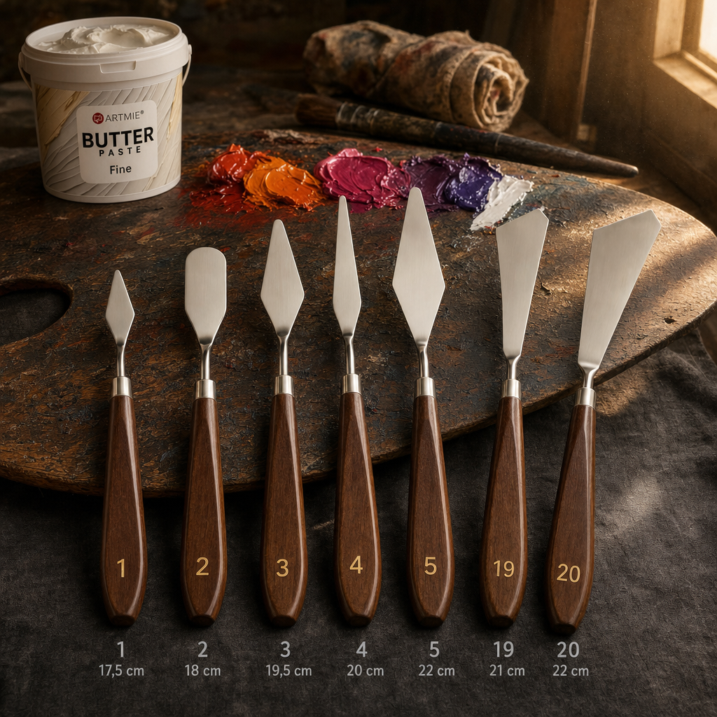 Уметничка сликарска шпакла – бр. 20 широка коса шпакла (22 cm)