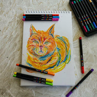 Posca KPA-100 24C восочни пастели, сет, микс бои