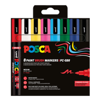 Posca сет маркери PC-5BR, 1 – 4 mm, основни бои – 8 пар.