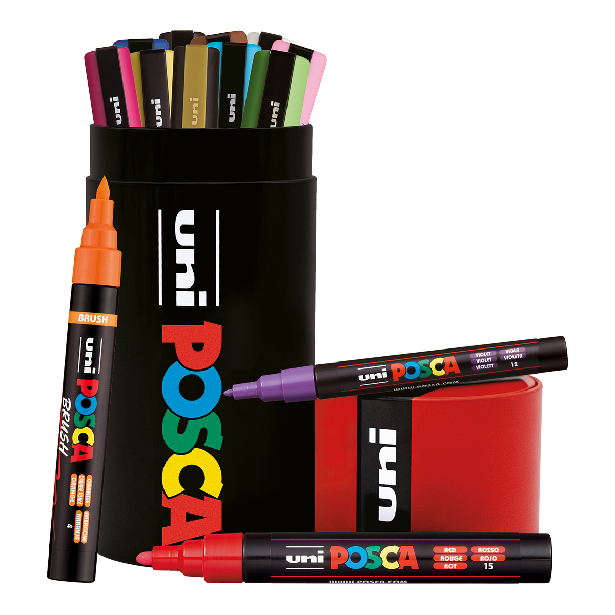 Posca комбиниран сет маркери во метална кутија – 13 пар. (PC-3M, PC-5M, PC-5BR)