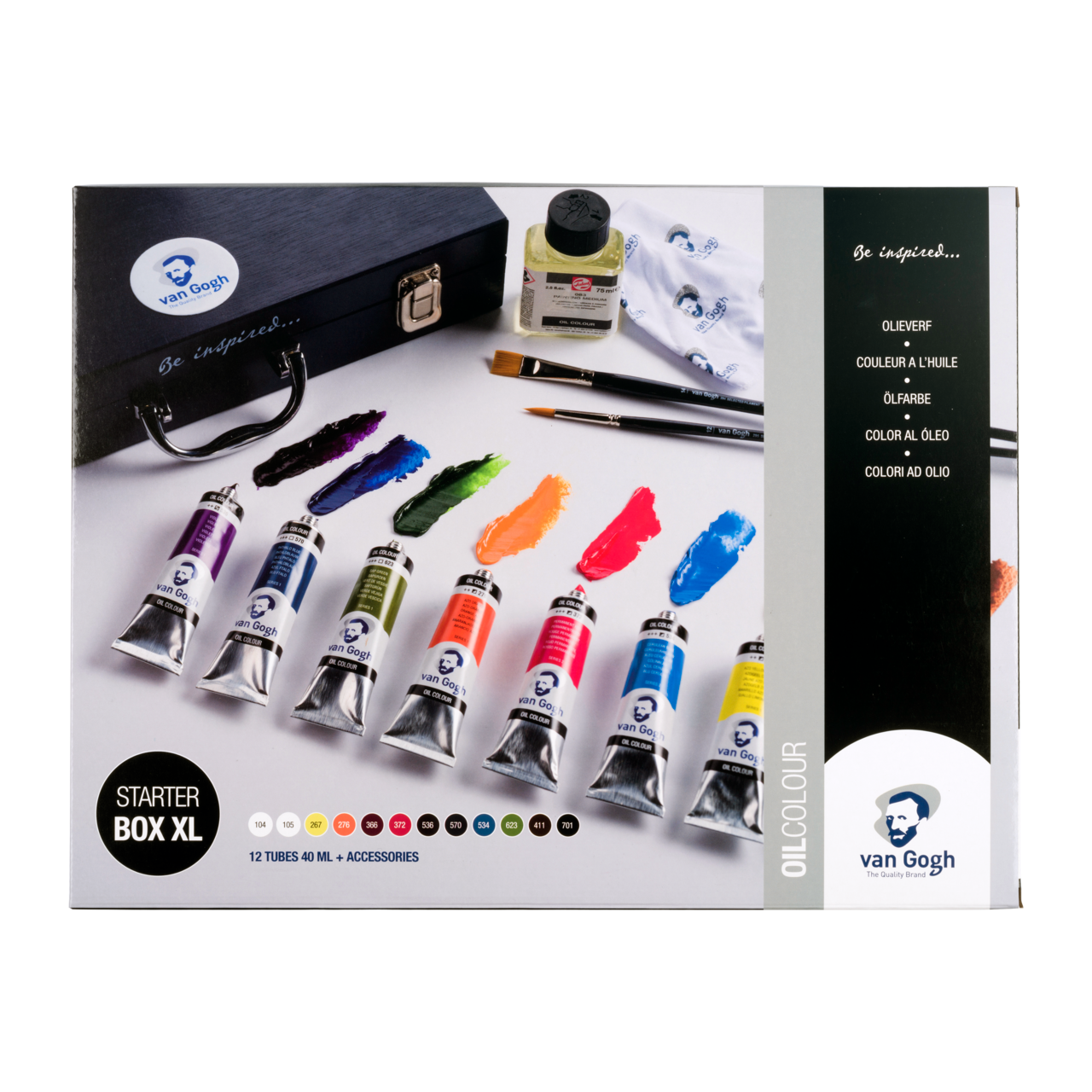 Сет маслени бои ROYAL TALENS Van Gogh стартер бокс XL 12 x 40 ml + прибор
