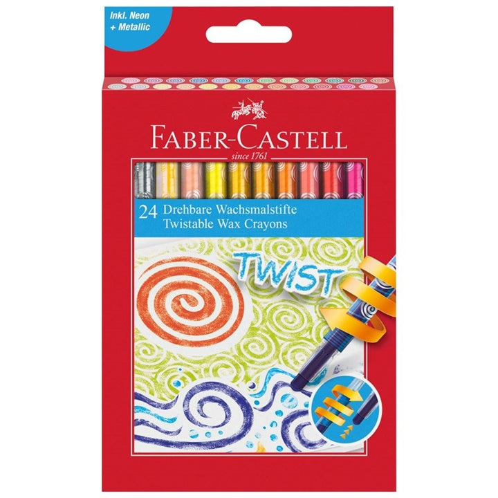 Восочни боици на повлекување Faber Castell Twist - 3