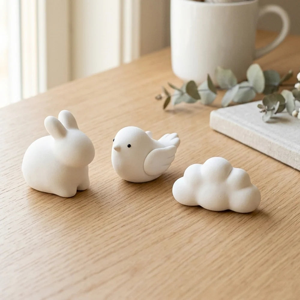 Лесни фигури моделирани од маса Cloudy Clay